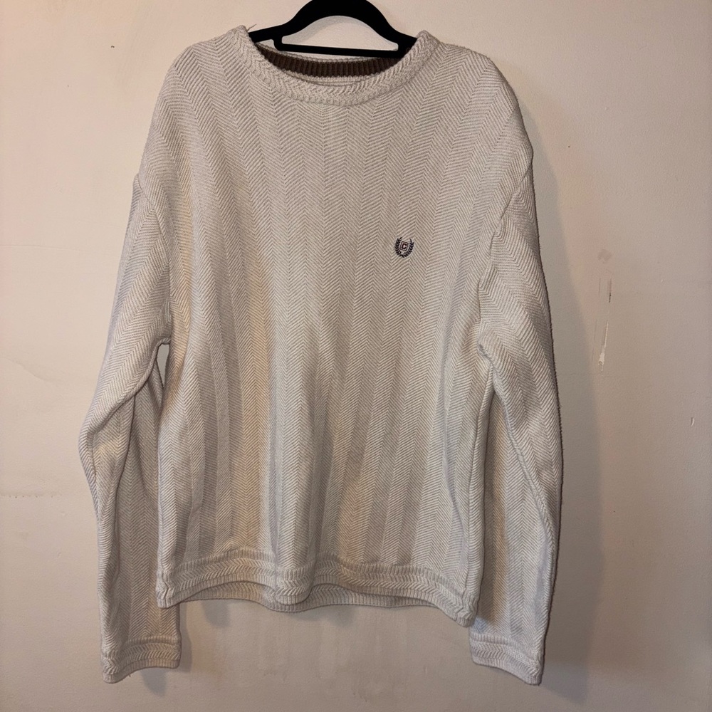 Cream cable knit Chaps sweater